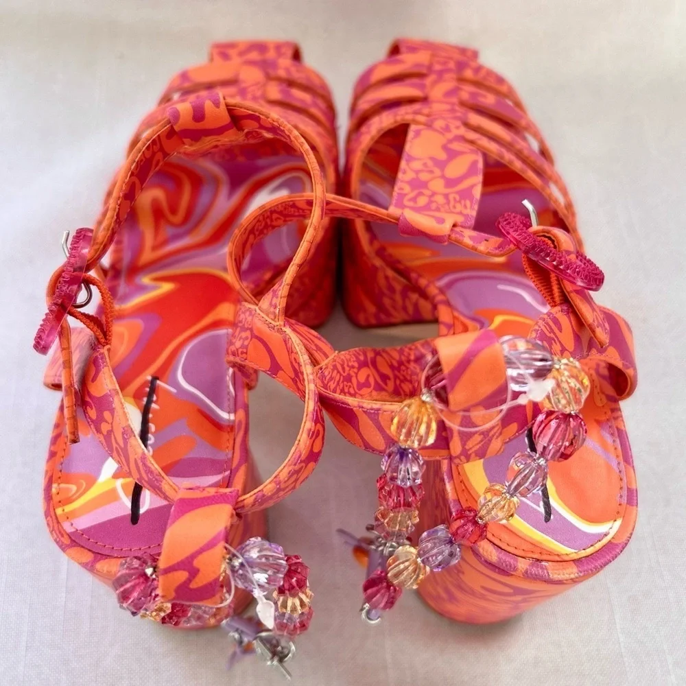 Circus by Sam Edelman Women’s Paddie Shoes Pink Orange Size US 8* Platform Drag